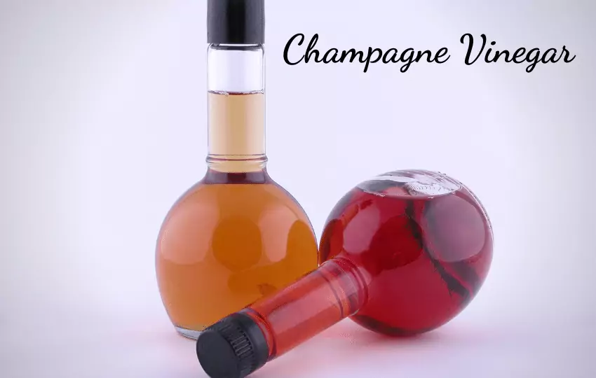 two bottles of champagne vinegar