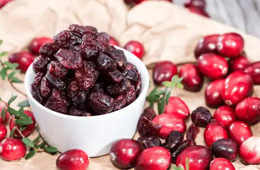 DRIED CRANBERRIES is a good substitute of dates