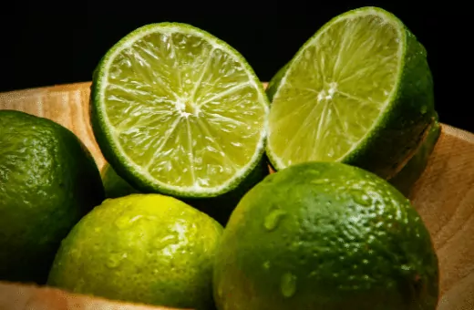 the image contains five persian limes which are the best alternatives for kaffir lime leaves.