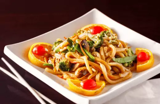 yaki udon is a popular subatitute for soba noodle.