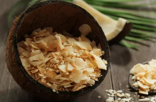 dried coconut is a popular substitute for desiccated coconut.