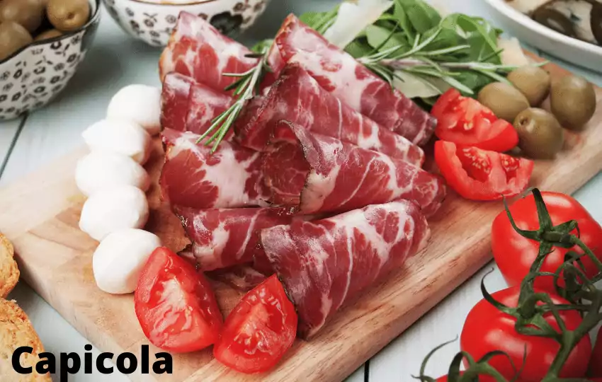 capicola is famous italian meat obtained from pork meat