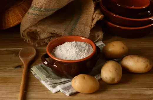 potato starch is an easy alternative to rice flour.