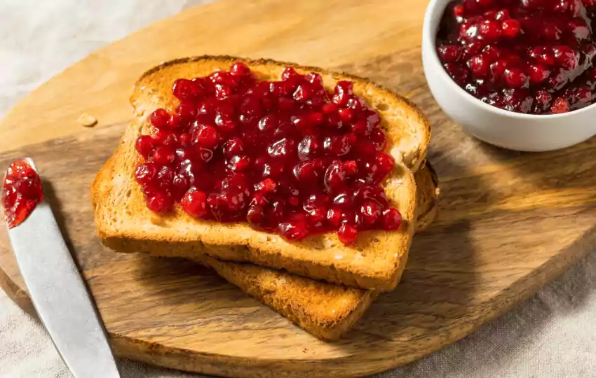 Llingonberry jam is a delicious preserve that is made from the tart red berries of the lingonberry plant