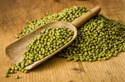 mung beans are green in color and the best substitute for urad dal