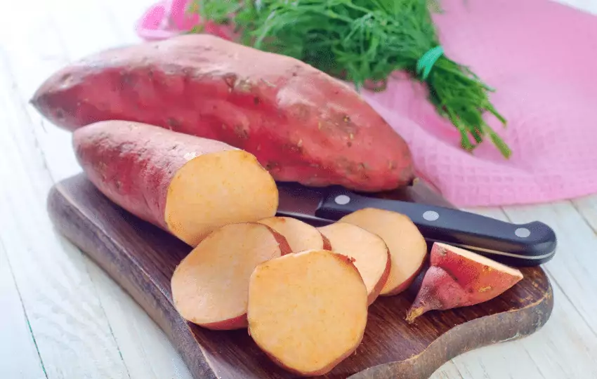 sweet potato is a great source of dietary fiber, vitamin a, and beta-carotene