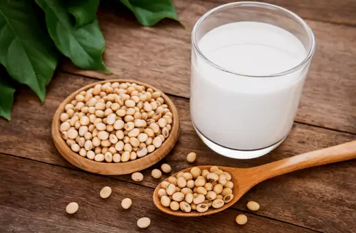 soy milk is generally a good alternative for rice milk in most recipes