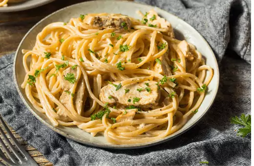 alfredo is a classic white cream sauce, you can substitute mozzarella for parmesan cheese
