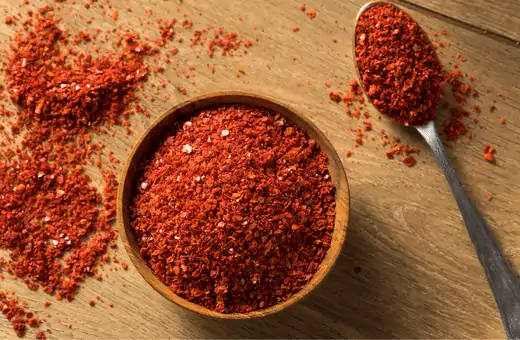gochugaru is the best non spicy substitute for red chili flakes