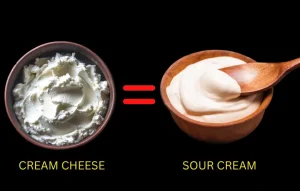 you can substitute cream cheese for sour cream