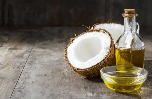 Coconut oil is an excellent substitute for corn oil in baking because it has a higher smoke point. 