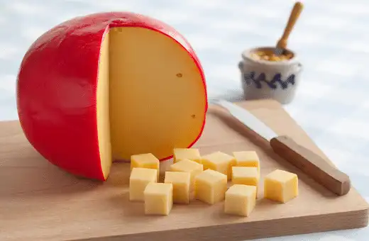 Edam is a low-fat alternative to white cheddar.