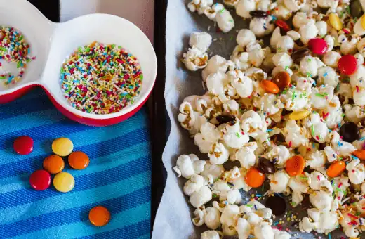 popcorn and candy is a good alternate for a charcuterie board
