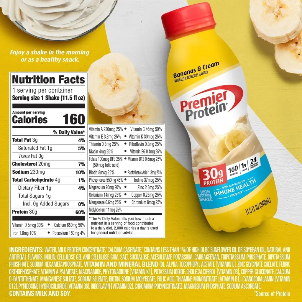 Premier Protein shake nutritional facts